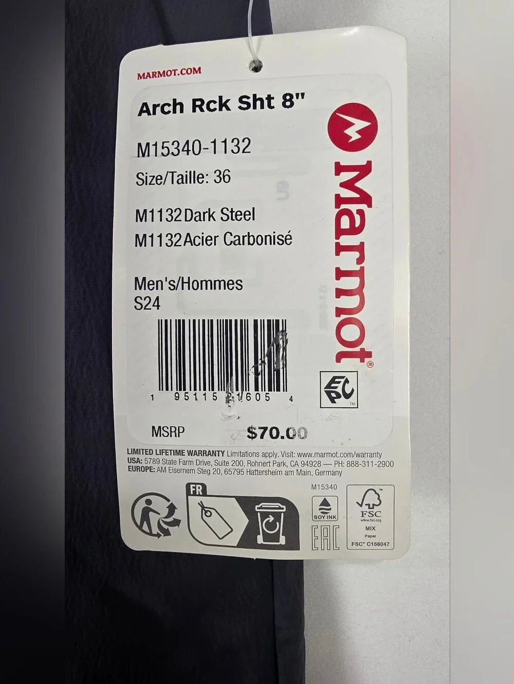 $70 Marmot Mens Arch Rock 8
